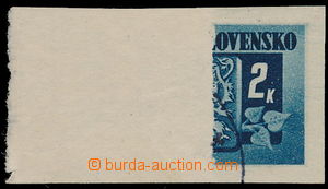 146834 - 1945 Pof.366, Bratislavské vydání 2K, chybí celá levá 
