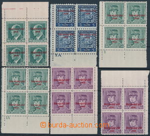 146872 - 1939 Alb.2, 8-10, comp. 6 pcs of bloks of four, from that 3x