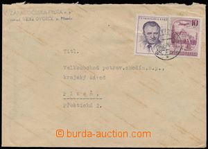 146908 - 1953 dopis vyfr. zn. Pof.489 a leteckou zn. Pof.L34, DR TACH