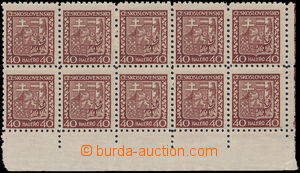 146945 - 1929 Pof.253x, Státní znak 40h červenohnědá, průsvitn