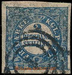 147009 - 1852 Mi.2 II., 2S blue RIGSBANK-SKILLING, Thiele, plate 2, p