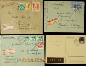 147064 - 1945-48 sestava 3ks R-dopisů s provizorními R-nálepkami H