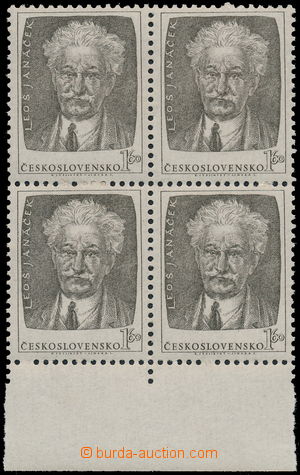 147070 - 1954 Pof.739b, Janáček 1,60Kčs grey-brown, marginal block