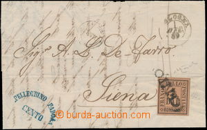 147081 - 1859 firemní dopis do Sieny vyfr. zn. Mi.5; Sas.5, 4Baj hn