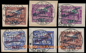147126 -  Pof.L1A 2x, L2A, L2B, L3B 2x, comp. 6 pcs of stamps on cut-