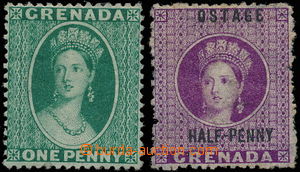 147144 - 1873, 1881 SG.11, 21c, sestava 2ks známek Královna Viktori