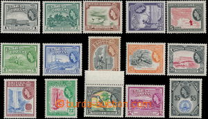 147168 - 1954 SG.331-345, Alžběta II. 1C-5$, luxusní a kompletní 