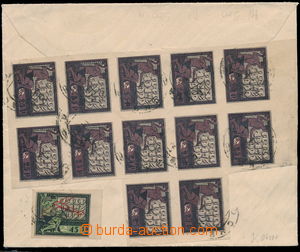 147226 - 1922 dopis vyfr. 12-blokem Mi.197x, 5. výročí Říjnové 