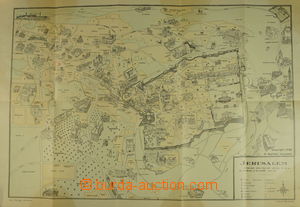 147257 - 1930 JERUZALÉM  turistická mapa, bez měřítka, formát 4