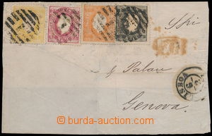 147309 - 1875 letter to Genoa with Mi.34-35, 38, 40, Luis I., cancell