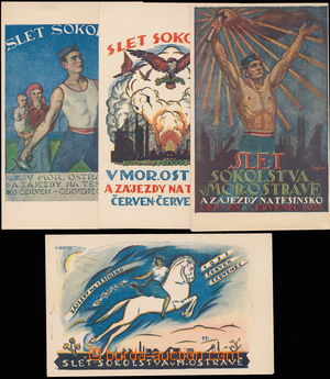 147356 - 1922 OSTRAVA - sestava 4ks propagačních pohlednic s námě