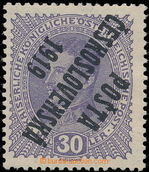 147386 -  Pof.41Pp, Charles 30h violet, inverted overprint, type I.; 