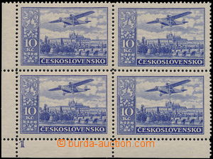 147415 -  Pof.L13, Airmail - definitive issue 10CZK blue, LR corner b