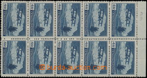 147424 -  Pof.L11A, Airmail - definitive issue 4CZK, blk-of-10, line 