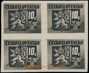 147578 - 1945 Pof.371, Bratislava-issue 10K black, block of four, ST,