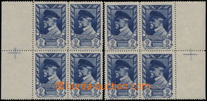 147595 - 1945 Pof.386, Moscow-issue 2 Koruna grey-blue, guide marks, 