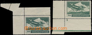 147660 -  Pof.L9, Airmail - definitive issue 2Kč green, 1x UL piece 