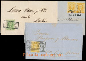 147845 - 1858 comp. 3 pcs of letters with favourite I. issues so-call