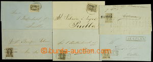 147849 - 1861 sestava 6ks dopisů s Mi.8I, Hidalgo 2R černá na rů