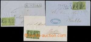 147850 - 1861 comp. 3 pcs of letters with 2 stamp. or Pr Mi.7I, Hidal