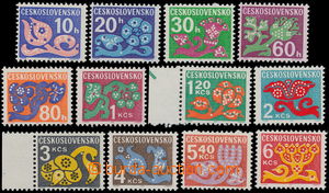 147901 - 1971 Pof.D92xb-103xb, Postage due stamp - flowers, complete 