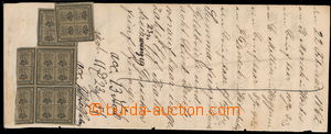 147964 - 1862 malý zúčtovací arch z 22.2.1862 s vyúčtováním p