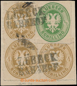 147966 - 1863 Mi.8, 12, Znak v oválu 3x 4Sh hnědá a ½Sh zelen