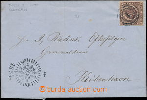 148035 - 1854 skládaný dopis v místě vyfr. zn. Mi.1 II (Fiere R.B