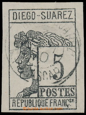 148038 - 1890 Mi.7, Symboly 5(C) černá, kat. 220€
