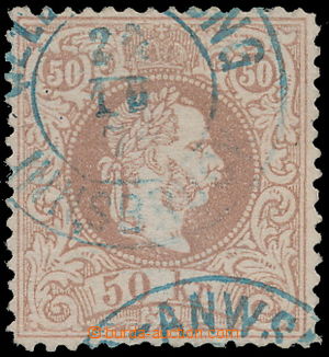148041 -  Mi.41I, Franz Josef 50Kr hnědá, modré razítko