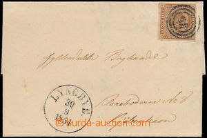 148043 - 1854 folded letter with Mi.1 II (Fire R.B.S.), Thiele III, p