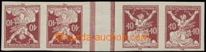 148057 -  Pof.154TBb, wide 4-stamps opposite facing pair values 40h w