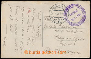 148136 - 1919 FRANCIE / KURÝRNÍ POŠTA  nefrankovaná pohlednice Li