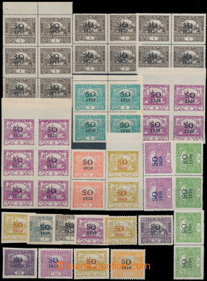 148149 -  selection of 20 pcs of stamps with plate variety - thin O, 