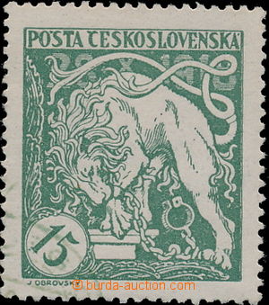 148213 -  Pof.27Aaq, 15h light green, exp. by Gilbert., c.v.. 500CZK