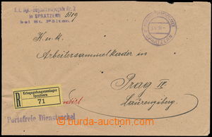 148245 - 1918 R-dopis do Prahy, DR KRIEGSGEFANGENENLAGER/ SPRATZERN 8