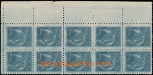 148275 - 1954 Pof.780VV, Profession 75h grey-blue, blk-of-10 with mar