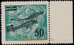148299 -  Pof.L4, II. provisional air mail stmp. 50h/100h green, marg