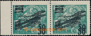 148300 -  Pof.L4Pd, II. provisional air mail stmp. 50h/100h green, ma
