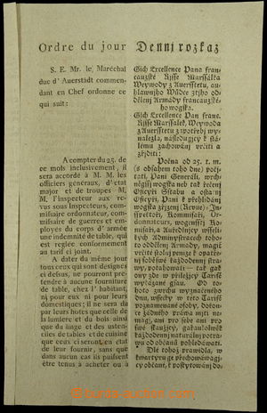 148377 - 1809 NAPOLEONIC WARS  francouzsko-česky written printed com