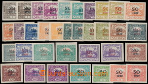 148417 -  Pof.SO1-23, selection of 35 stamps, all values, missing onl
