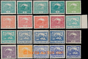 148455 -  Pof.4A-22A, selection of 20 pcs of stamps, various shades a