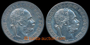 148469 - 1886-87 RAKOUSKO-UHERSKO  Franz Josef, zlatník, sestava 2ks