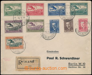 148542 - 1926 Reg and airmail letter to Berlin, franked with. air sta