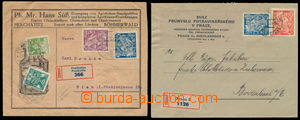 148642 - 1923 sestava 2ks firemních R-dopisů vyfr. mj.  zn. hodnoty