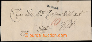 148645 - 1788 skládaný dopis, černé podací řádkové DR DE CZAS