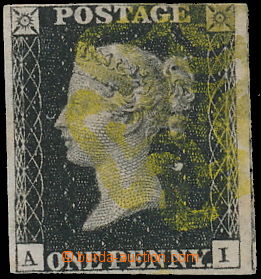 148648 - 1840 SG.2; Spec.AS25vf, Black Penny, TD 5, písmena A-I, s r