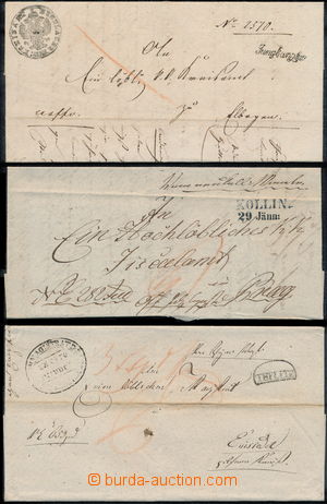 148653 - 1829-1840 sestava 3ks skládaných dopisů, obsahuje 1x dopi