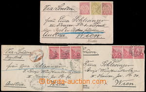 148697 - 1891 sestava 3ks dopisů do Vídně na tutéž adresu; R-dop