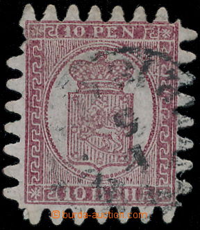 148726 - 1866 Mi7CF, Coat of arms 10P, color printing error hnědo pu